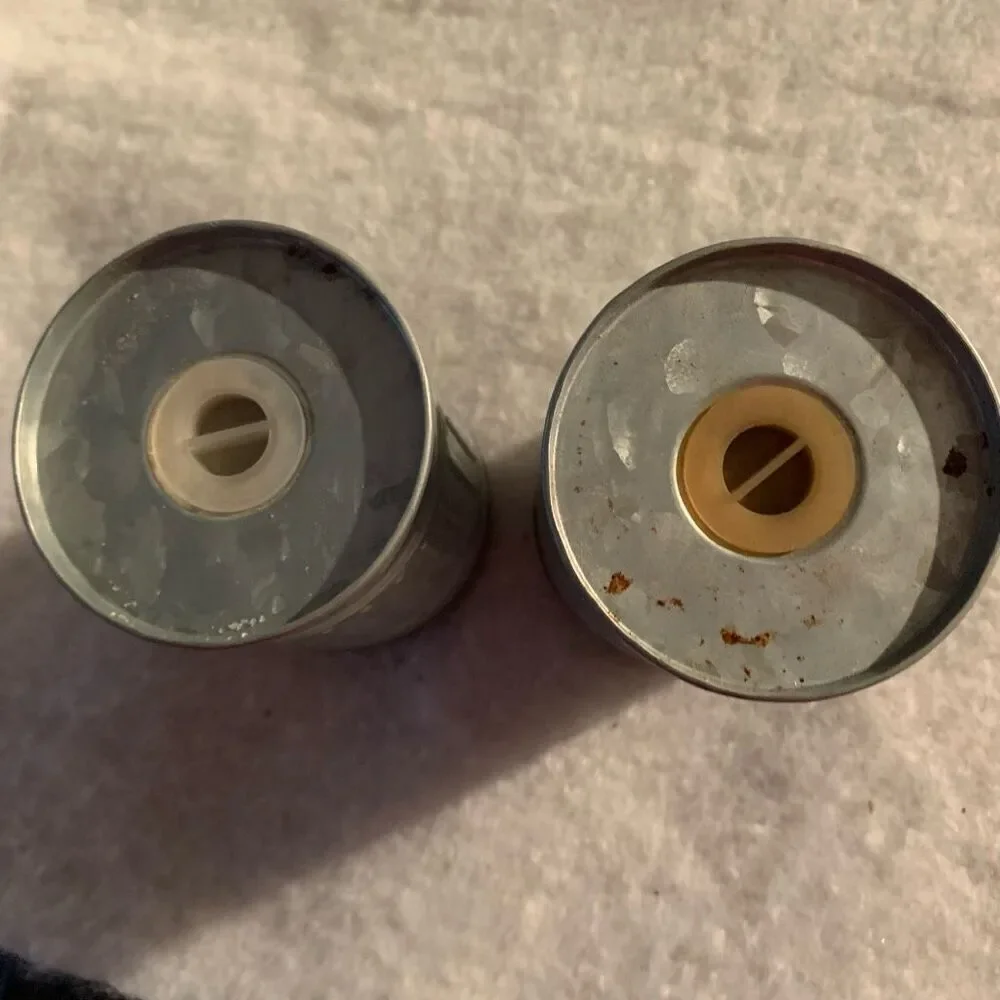 Aluminum Salt & Pepper Shakers Vintage Look